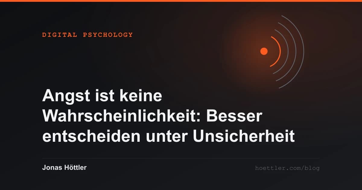 Konzentrische Bögen um einen leuchtenden Kern als Titelbild zum Artikel „Angst ist keine Wahrscheinlichkeit: Besser entscheiden unter Unsicherheit“