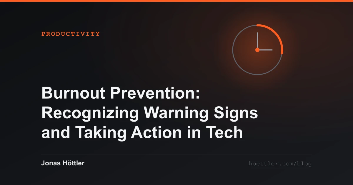 A dial with one segment marked in colour as the cover image for the article „Burnout Prevention: Recognizing Warning Signs and Taking Action in Tech“