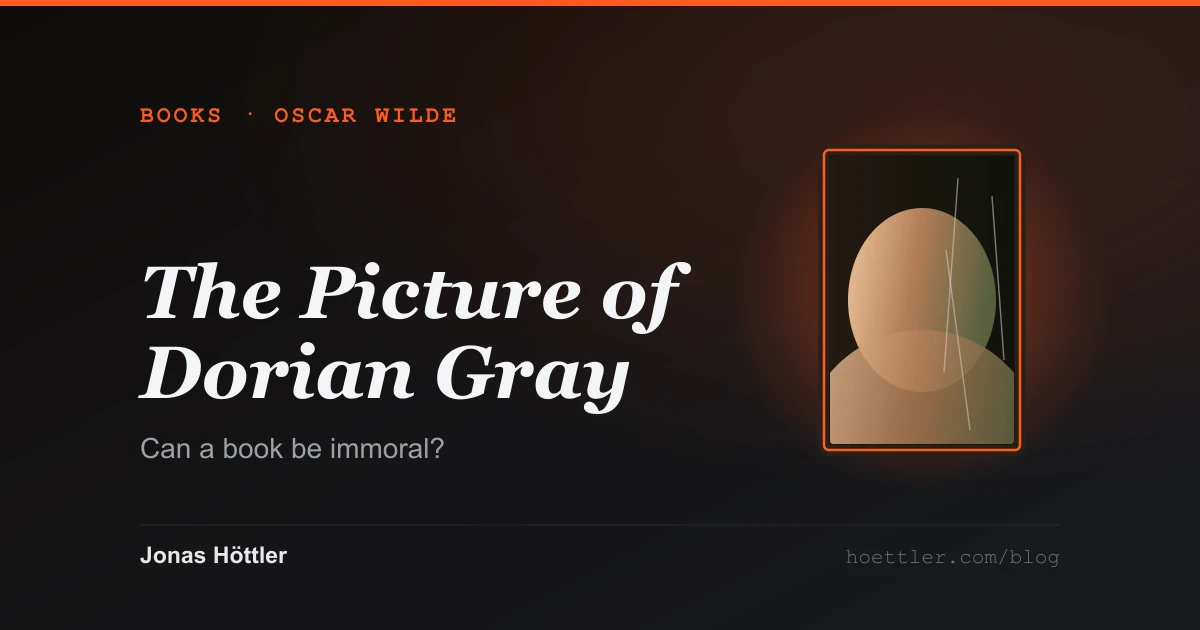 Reading note on Oscar Wilde's The Picture of Dorian Gray — a gilded picture frame, one half flawless and the other decaying