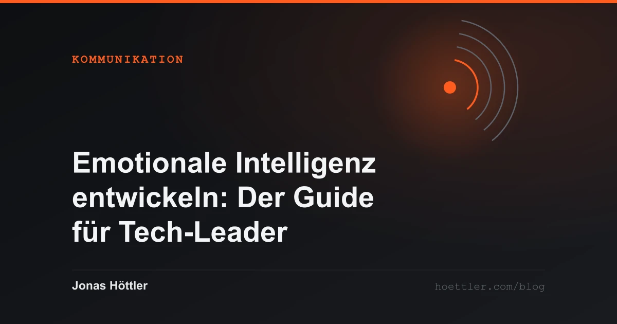 Konzentrische Bögen um einen leuchtenden Kern als Titelbild zum Artikel „Emotionale Intelligenz entwickeln: Der Guide für Tech-Leader“