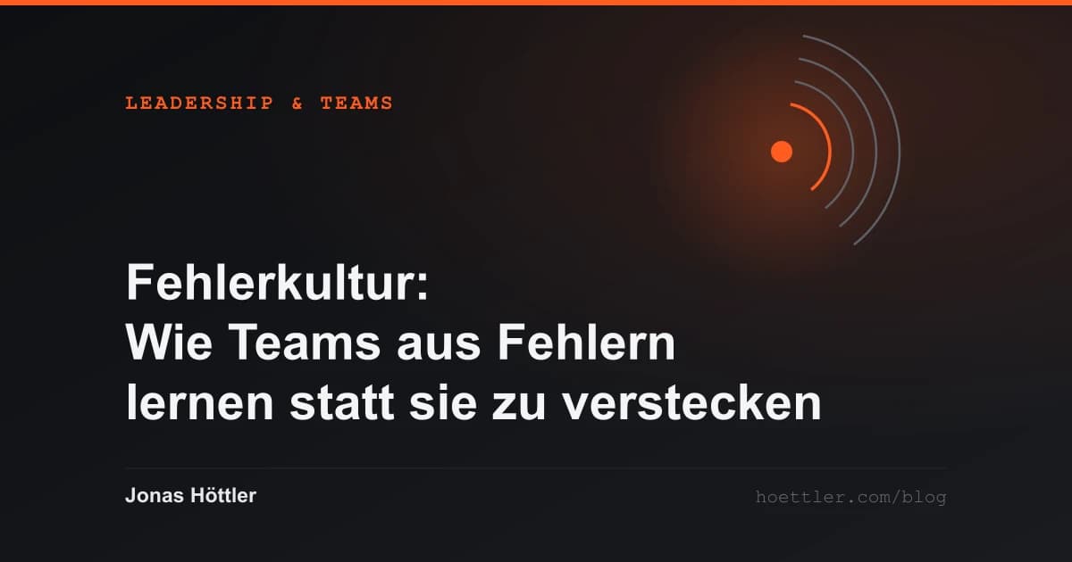 Konzentrische Bögen um einen leuchtenden Kern als Titelbild zum Artikel „Fehlerkultur: Wie Teams aus Fehlern lernen statt sie zu verstecken“