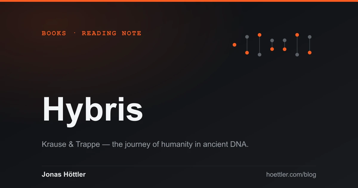 Reading note on Hybris by Krause and Trappe — a DNA-like double track as the motif