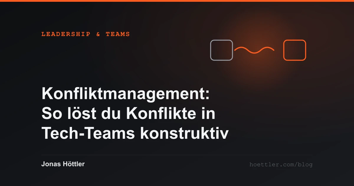 Zwei Blöcke, dazwischen eine Wellenlinie als Signal als Titelbild zum Artikel „Konfliktmanagement: So löst du Konflikte in Tech-Teams konstruktiv“