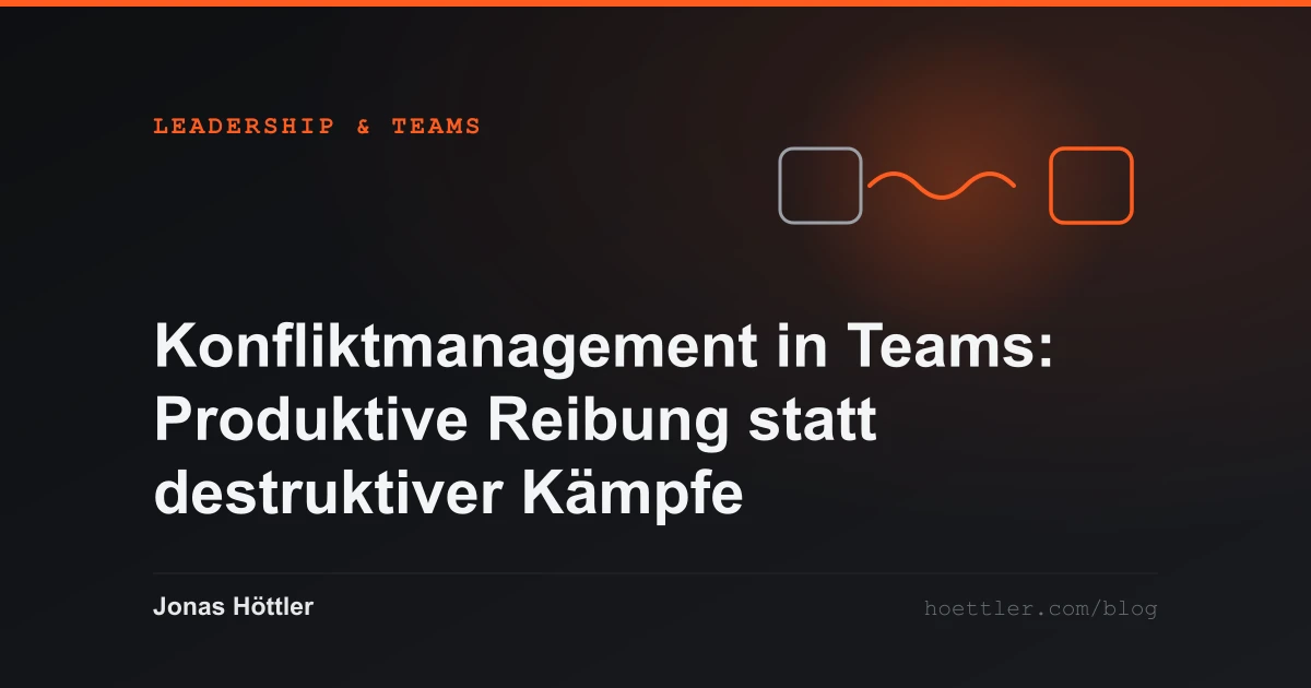 Zwei Blöcke, dazwischen eine Wellenlinie als Signal als Titelbild zum Artikel „Konfliktmanagement in Teams: Produktive Reibung statt destruktiver Kämpfe“