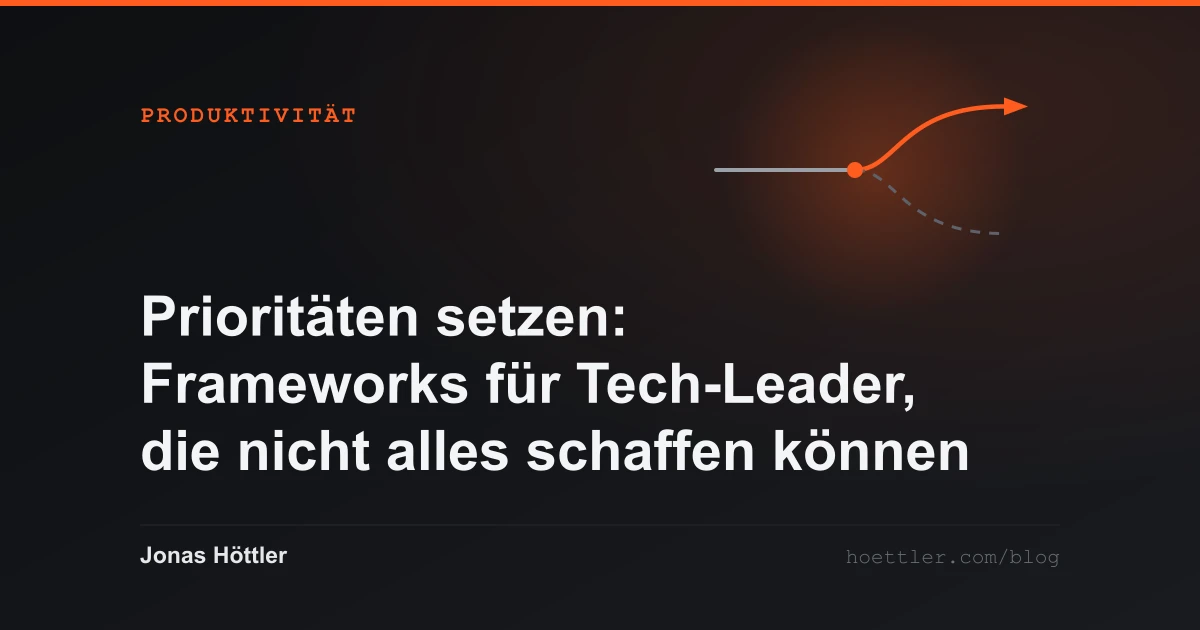 Ein Pfad, der sich teilt, nur ein Ast wird weitergeführt als Titelbild zum Artikel „Prioritäten setzen: Frameworks für Tech-Leader, die nicht alles schaffen können“