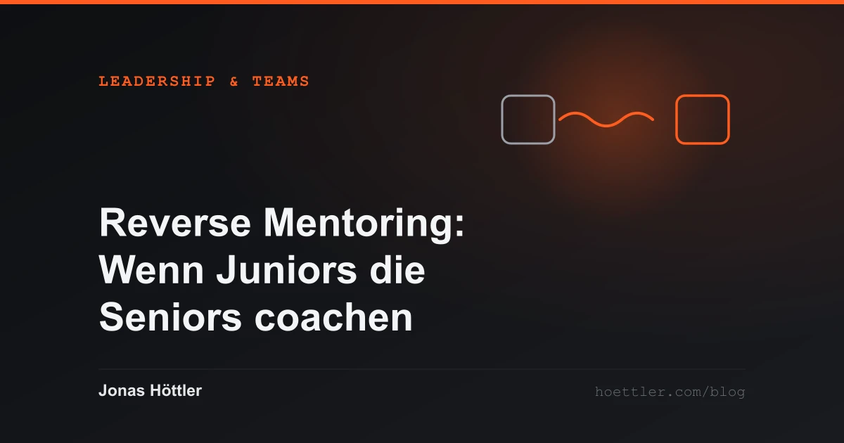 Zwei Blöcke, dazwischen eine Wellenlinie als Signal als Titelbild zum Artikel „Reverse Mentoring: Wenn Juniors die Seniors coachen“