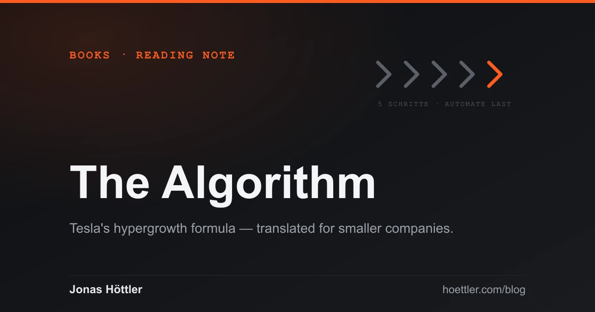 Reading note on “The Algorithm” by Jon McNeill — five arrows symbolizing the five-step formula