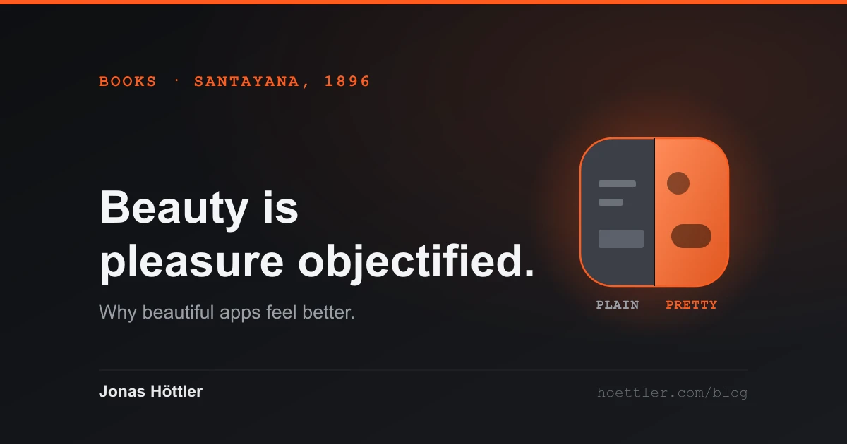 An app icon, half plain-grey, half glowing — for a reading note on Santayana's The Sense of Beauty
