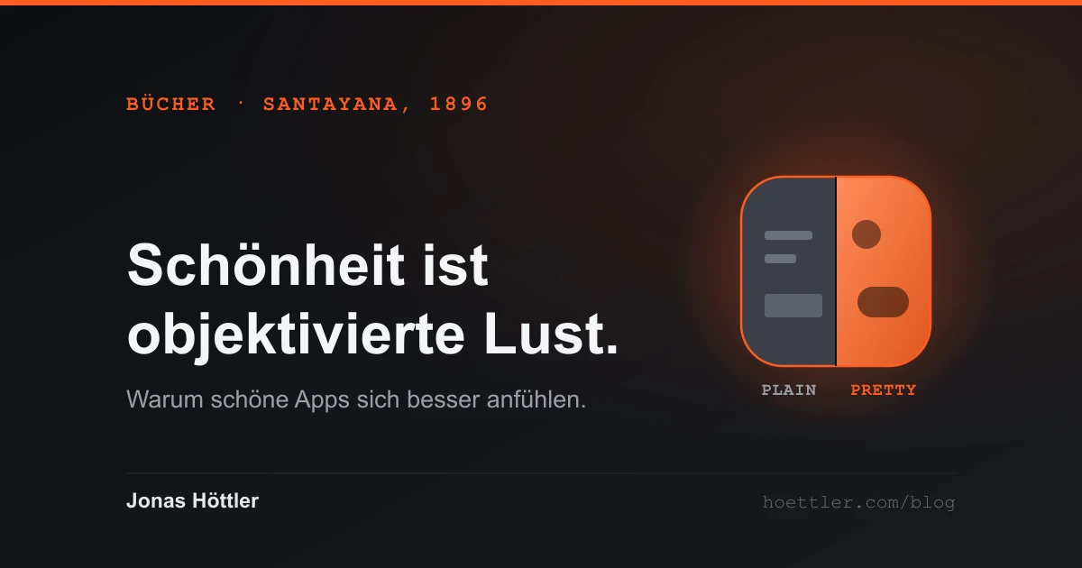Ein App-Icon, halb schlicht-grau, halb leuchtend — zur Lese-Notiz über Santayanas The Sense of Beauty