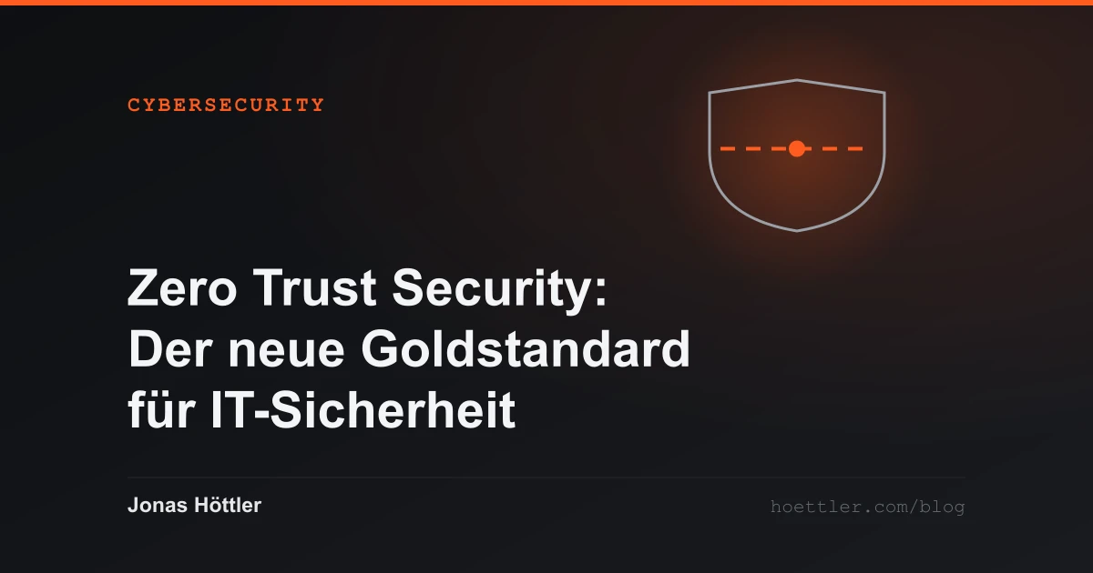 Schild-Umriss mit einer aufgebrochenen Linie als Titelbild zum Artikel „Zero Trust Security: Der neue Goldstandard für IT-Sicherheit“